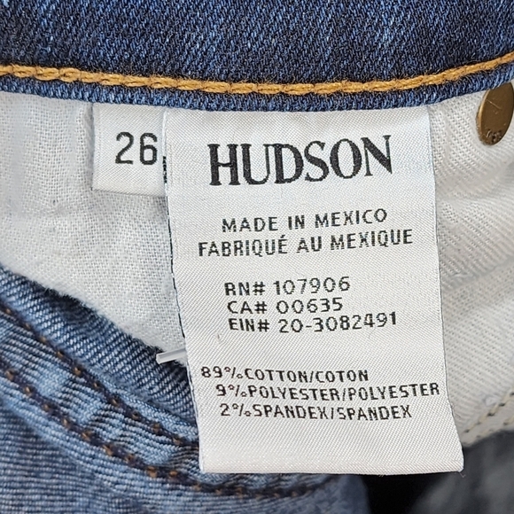 Hudson Women's Frayed Hem Skinny Jeans - 26 - Picture 6 of 6